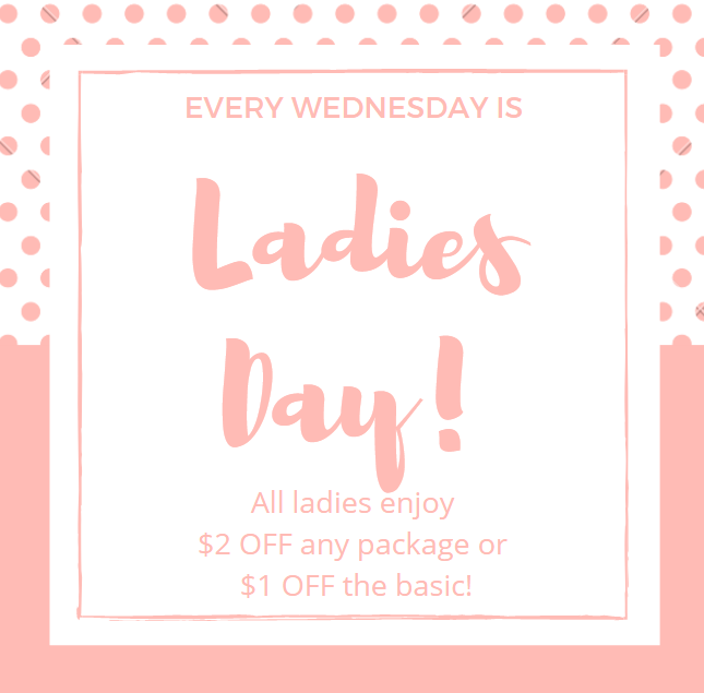 Wednesday is ladies day promotion